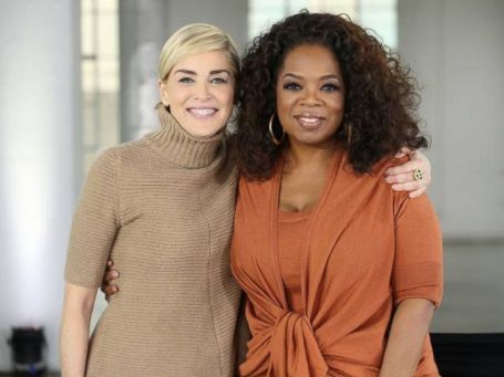 Sharon Stone and Oprah Winfrey